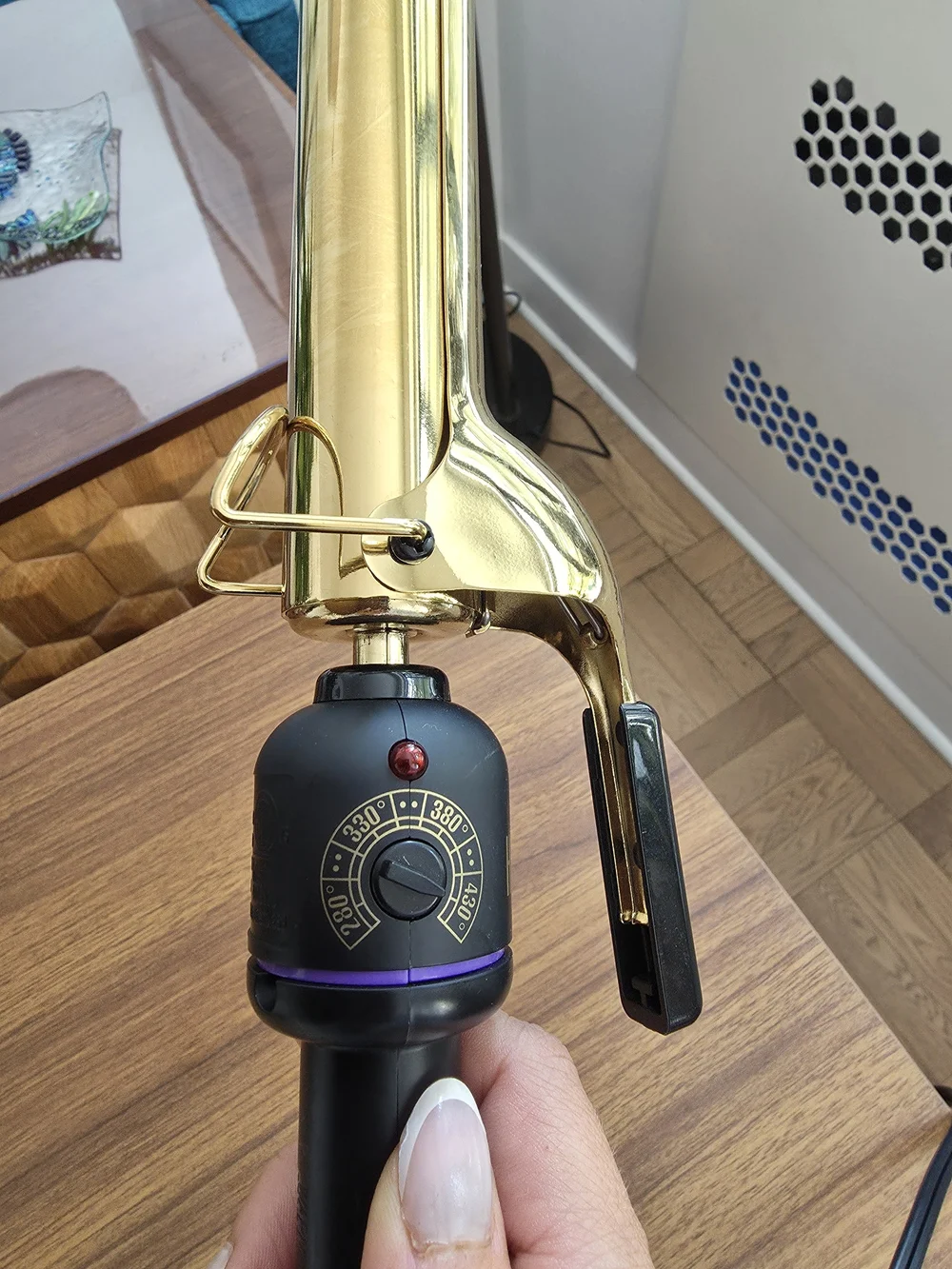 Gold Men’s Curling Iron - Professional Heat Styling Tool